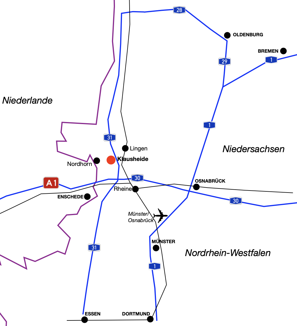 Lage von Klausheide